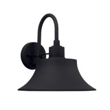 Brock Outdoor Wall Lantern, 1-Light, Black, 13.25"H