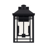 Braden Outdoor Wall Lantern, 2-Light, Black, Clear Glass, 16.75"H