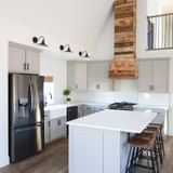 Dewitt Outdoor Wall Sconce, 1-Light, Matte Black, Metal Shade with White Interior, 17.75"H