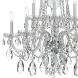 Traditional Crystal Chandelier - Polished Chrome, Swarovski Spectra Crystal 36"H