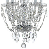 Traditional Crystal Mini Chandelier - Polished Chrome, Swarovski Strass Crystal 20"H