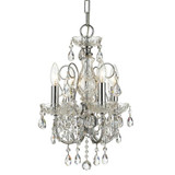 Imperial Mini Chandelier - Polished Chrome, Swarovski Spectra Crystal 18"H