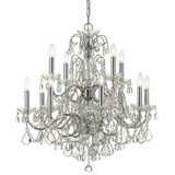 Imperial Chandelier - Polished Chrome, Swarovski Spectra Crystal 31"H