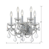 Maria Theresa Wall Sconce - Polished Chrome, Swarovski Strass Crystal 18"H