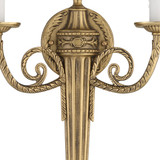 Cast Brass Wall Mount Wall Sconce - Matte Brass 20"H