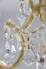 Brentwood Chandelier - Gold, Swarovski Spectra Crystal 19"H