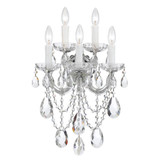 Maria Theresa Wall Sconce - Polished Chrome, Hand Cut Crystal 24"H