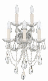 Maria Theresa Wall Sconce - Polished Chrome, Swarovski Strass Crystal 24"H