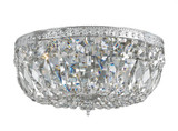 Ceiling Mount 3 Light Flush Mount - Polished Chrome, Hand Cut Crystal 6.5"H, Crystorama (712-CH-CL-MWP 20GV1)