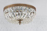 Ceiling Mount 3 Light Flush Mount - Olde Brass, Hand Cut Crystal 6.5"H, Crystorama (712-OB-CL-MWP 20GUY)