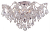 Maria Theresa 5 Light Semi Flush Mount - Polished Chrome, Swarovski Strass Crystal 11.5"H