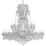 Maria Theresa Chandelier - Polished Chrome, Swarovski Spectra Crystal 66"H
