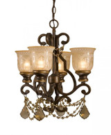 Norwalk Mini Chandelier - Bronze Umber, Golden Teak Swarovski 21"H