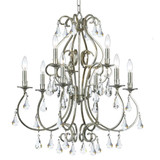 Ashton Chandelier - Olde Silver, Hand Cut Crystal 31"H, Crystorama, (5019-OS-CL-MWP 29MUK)
