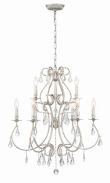 Ashton Chandelier - Olde Silver, Hand Cut Crystal 31"H, Crystorama, (5019-OS-CL-MWP 29MUK)