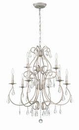 Ashton Chandelier - Olde Silver, Hand Cut Crystal 31"H, Crystorama, (5019-OS-CL-MWP 29MUK)
