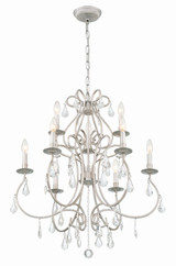 Ashton Chandelier - Olde Silver, Hand Cut Crystal 31"H, Crystorama, (5019-OS-CL-MWP 29MUK)