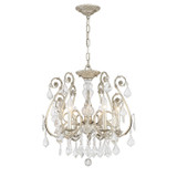 Regis Chandelier - Olde Silver, Hand Cut Crystal 20"H