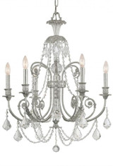 Regis Chandelier - Olde Silver, Swarovski Spectra Crystal 30.25"H