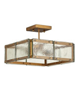 Currey and Company Countervail Square Semi-Flush Mount 