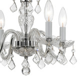 Traditional Crystal Mini Chandelier - Polished Chrome, Clear Italian 12"H