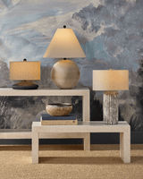 Currey and Company Carson Ivory Terrazzo Bench 