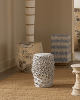 Currey and Company Barnacle White Accent Table 