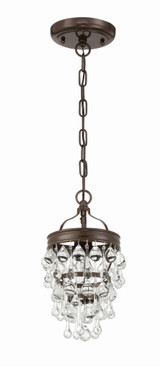 Calypso Mini Pendant - Vibrant Bronze, Clear Glass Drops 13.75"H