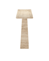Currey and Company Demi Travertine Console Table 