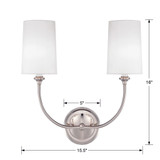 Sylvan Wall Sconce - Polished Nickel 17.25"H