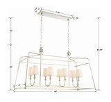Sylvan 8 Light Chandelier - Polished Nickel