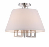 Westwood Semi Flush Mount - Polished Nickel 13.25"H
