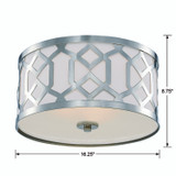 Jennings Flush Mount - Polished Nickel 8.75"H