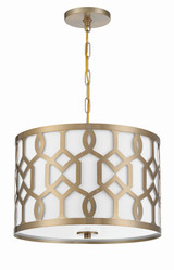 Jennings Chandelier - Aged Brass 15"H