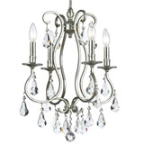 Ashton Mini Chandelier - Olde Silver, Swarovski Strass Crystal 20.5"H
