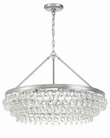 Calypso Chandelier - Polished Chrome, Clear Glass Drops 20"H