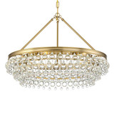 Calypso Chandelier - Vibrant Gold, Clear Glass Drops 20"H