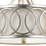 Graham Semi Flush Mount - Antique Silver 11"H