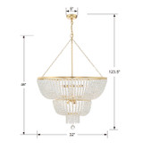 Rylee Chandelier - Antique Gold 46"H