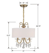 Othello Mini Chandelier - Vibrant Gold, Swarovski Spectra Crystal 17"H