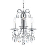 Othello Mini Chandelier - Polished Chrome, Swarovski Strass Crystal 15.5"H