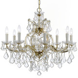 Maria Theresa 9 Light Chandelier - Gold, Swarovski Spectra Crystal 23"H