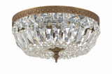 Ceiling Mount 3 Light Flush Mount - Olde Brass, Clear Italian 6.5"H, Crystorama (712-OB-CL-I 2GWZT)