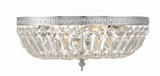 Ceiling Mount 3 Light Flush Mount - Polished Chrome, Swarovski Spectra Crystal