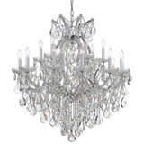 Maria Theresa Chandelier - Polished Chrome, Clear Italian 37"H