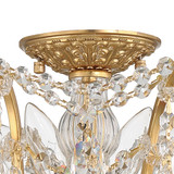 Filmore Flush Mount - Antique Gold, Swarovski Strass Crystal 11.5"H