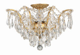 Filmore Flush Mount - Antique Gold, Swarovski Strass Crystal 11.5"H