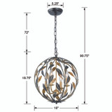 Broche 4 Lights Mini Chandelier