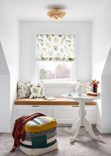 Broche Semi Flush Mount - Antique Gold 8.25"H