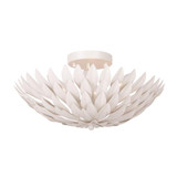 Broche Semi Flush Mount - Matte White 8.25"H